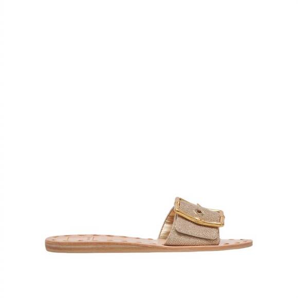 NEW DOLCE VITA women's dasa sandals in light gold raffia - Picture 3 of 6